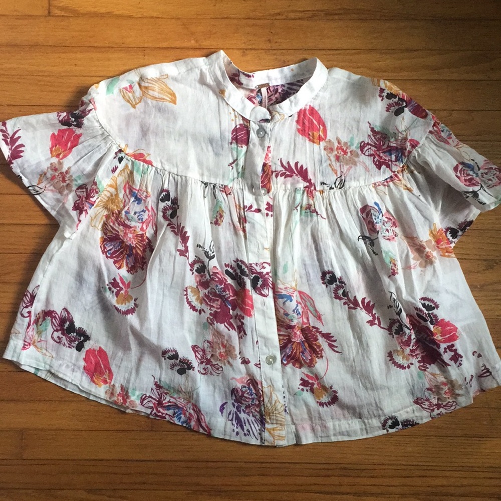 Free People Floral Blouse